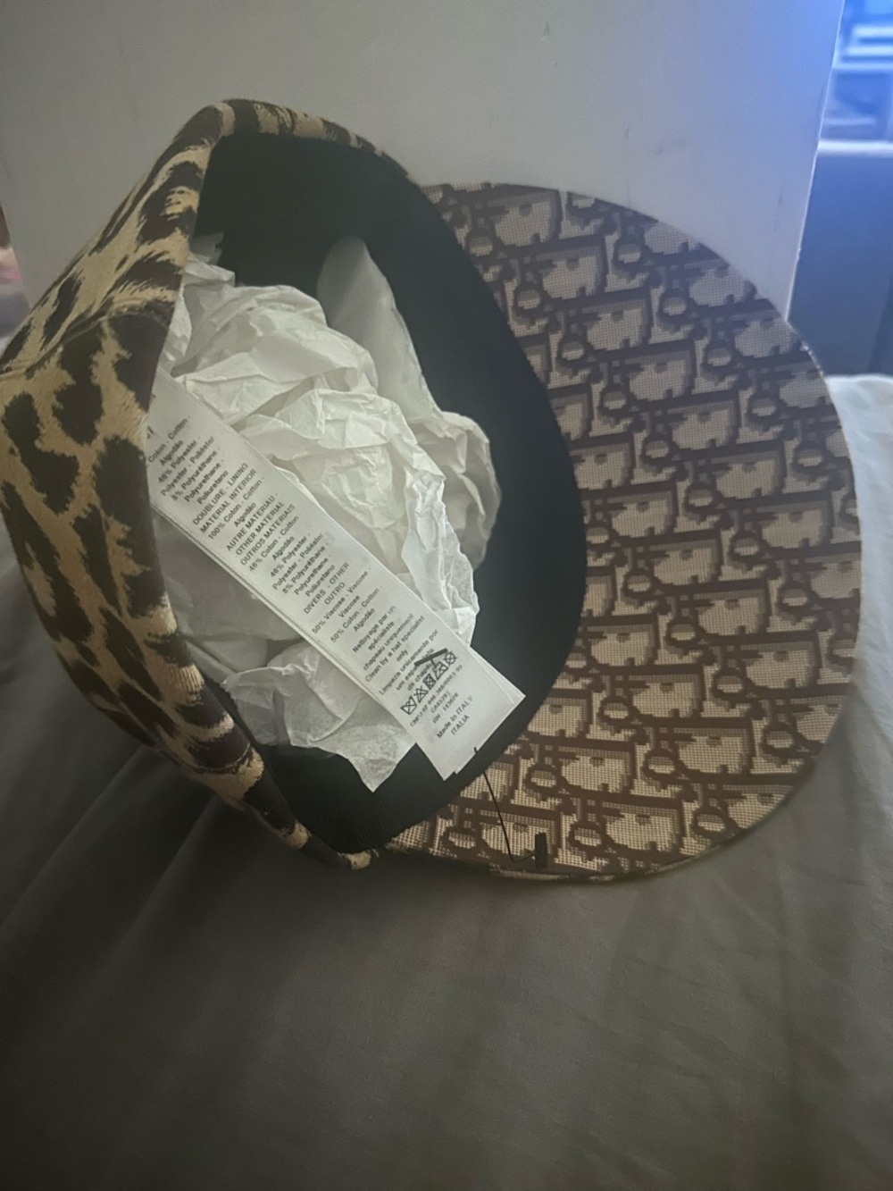 Dior Beige and Brown Hat small size